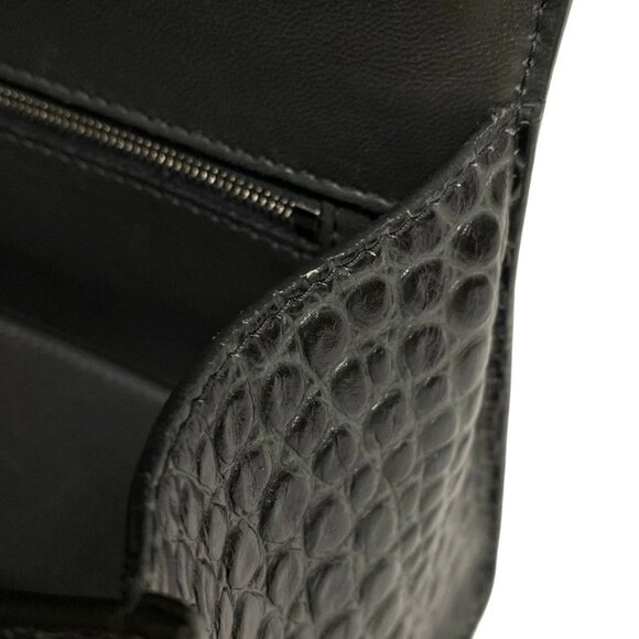 Auth BALENCIAGA Hourglass Top Handle Small 593546 Dark Gray Leather Handbag - Picture 16 of 16